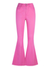 GILIPUR Jean évasé femme taille haute pantalon ample extensible rose