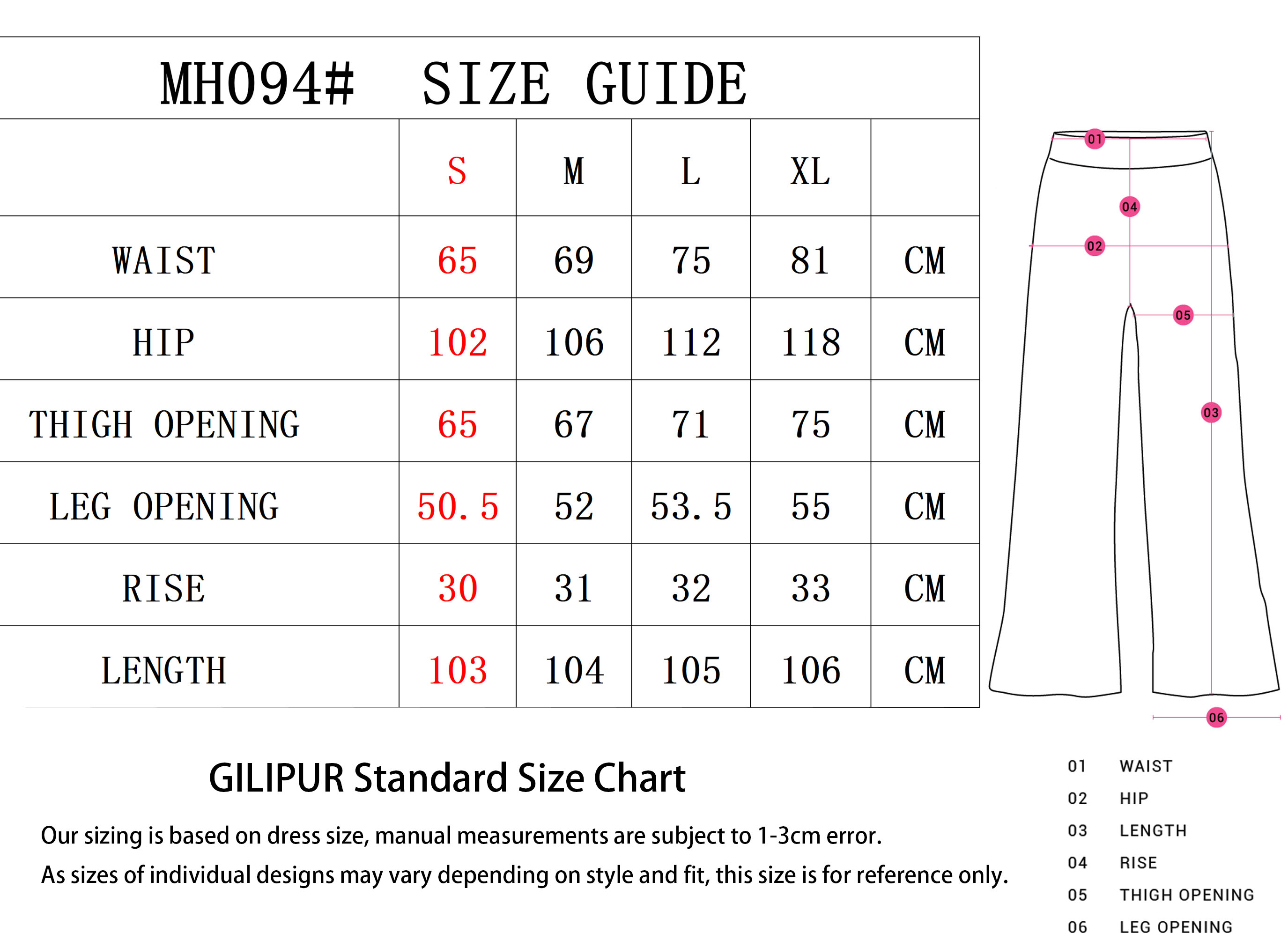 GUIDE DES TAILLES-恢复的