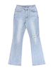 GILIPUR Pantalon évasé en denim hipster TL0636-Bleu