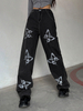 GILIPUR Pantalon streetwear vintage imprimé papillon, taille basse, jambes larges, MH310